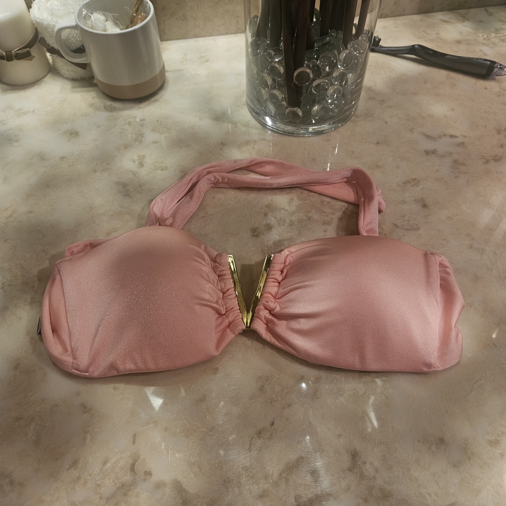 Victoria's Secret Pink and Gold Bandeau Bathing Suit
